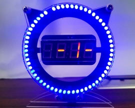 DIY LED Electronic Clock Kits 0.56 inch 4Bit Tube Temperature Alarm Clock Soldering Kits for Beginners Study School Teaching